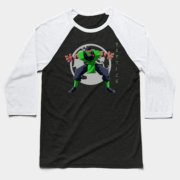 reptile Baseball T-Shirt by dubcarnage